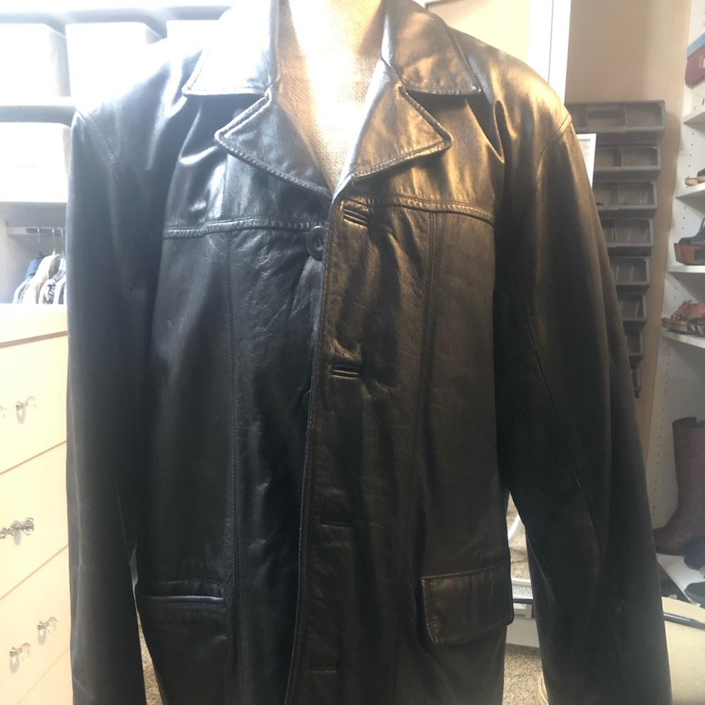 Men’s leather jacket.